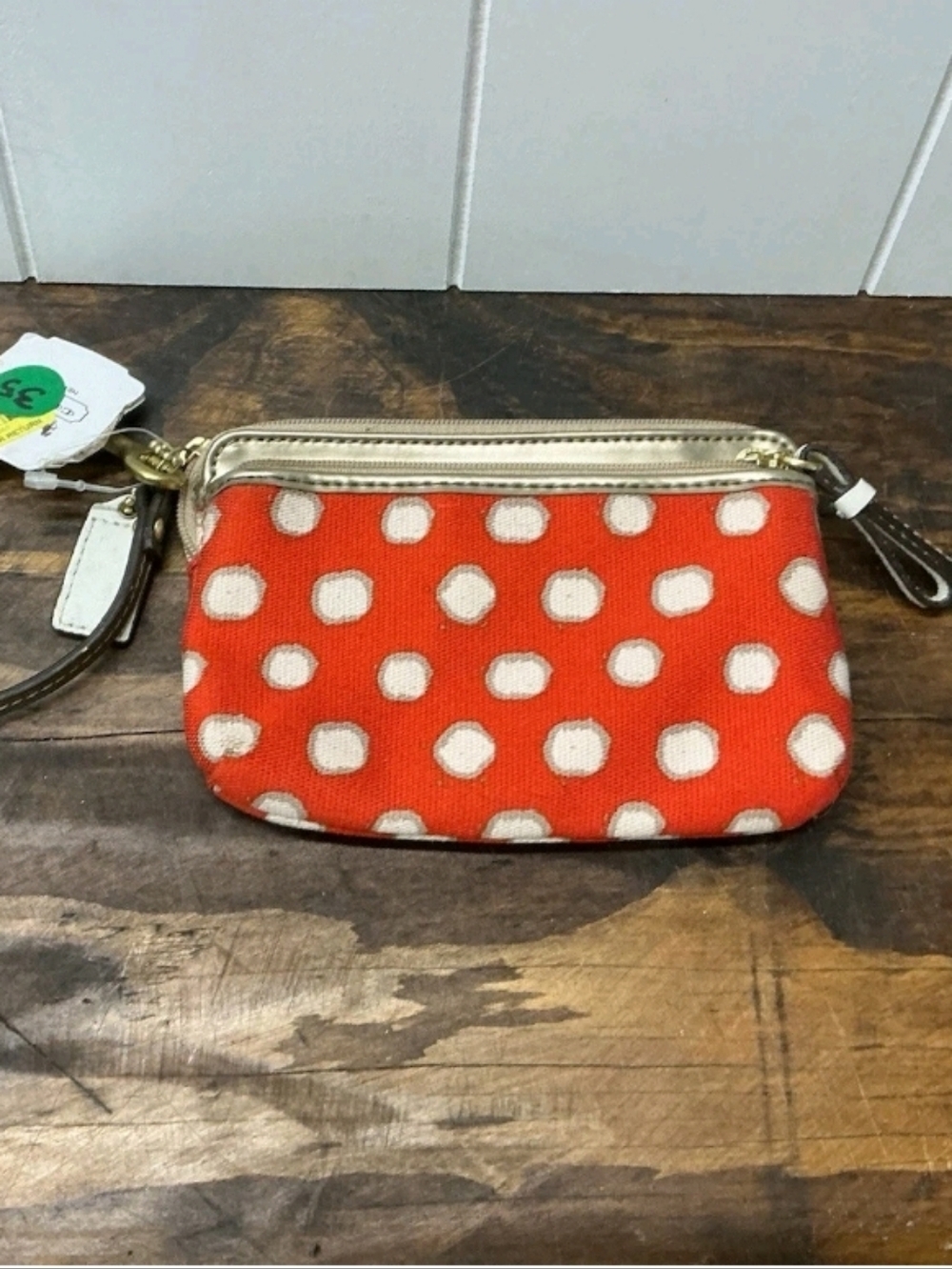 Coach Poppy  Vintage Mini Dot Wristlet With Hang Tag & Original Price Tag - Picture 6 of 7
